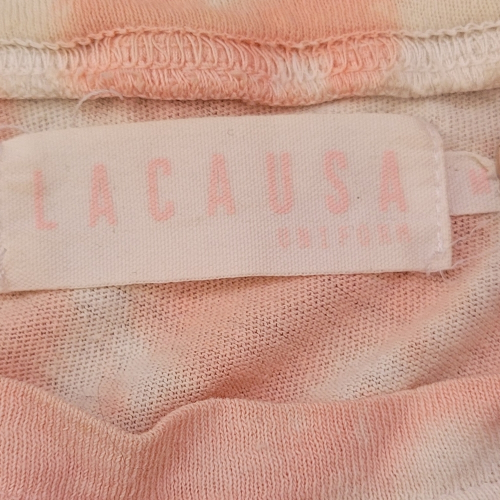 LACAUSA VINTAGE KAI TEE IN GUAVA SWIRL TSHIRT - Picture 7 of 7